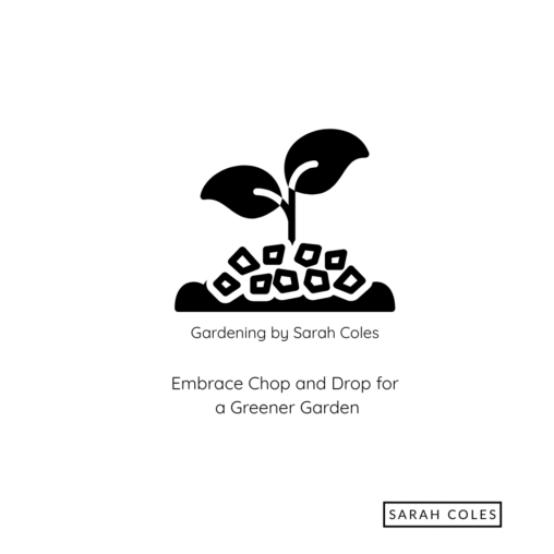 Embrace the Chop and Drop for a Greener Garden. Image: Outline of Plant with Prunings Mulch.