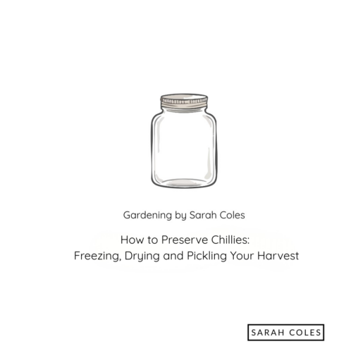 How to Preserve Chillies: Freezing, Drying and Pickling Your Harvest. Gardening by Sarah Coles. Outline of Pickle Jar