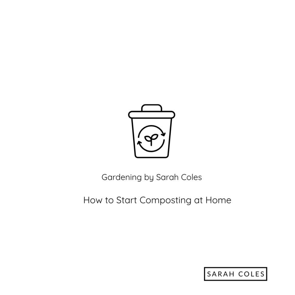 How to Start Composting at Home. Gardening with Sarah Coles. Outline of Composter.